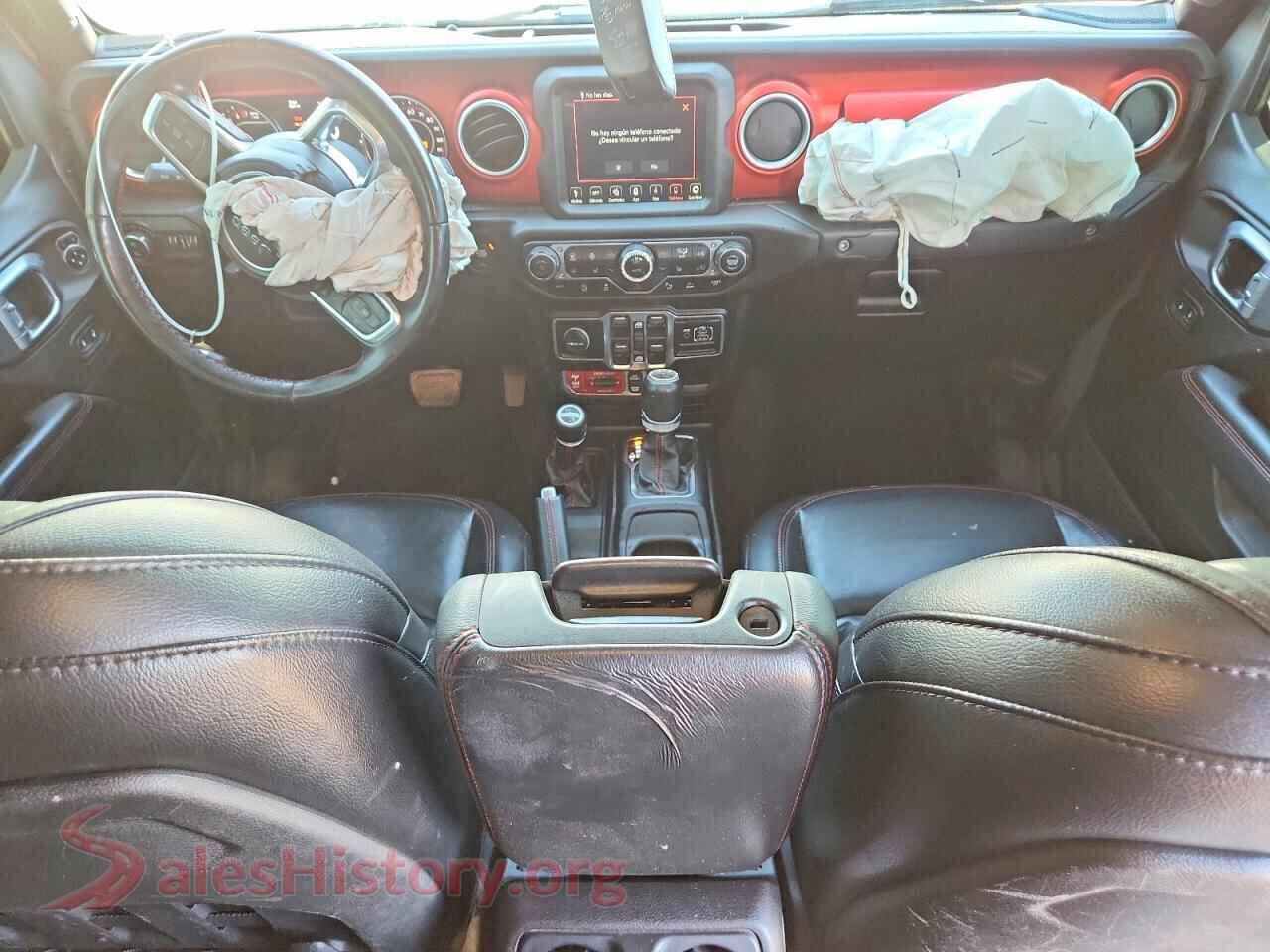 2020 JEEP GLADIATOR VIN 1C6JJTBG5LL187601, interior dashboard