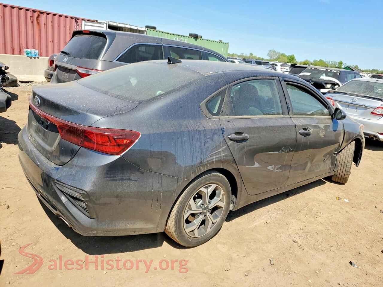 2021 KIA FORTE VIN 3KPF24AD6ME387485, right side view