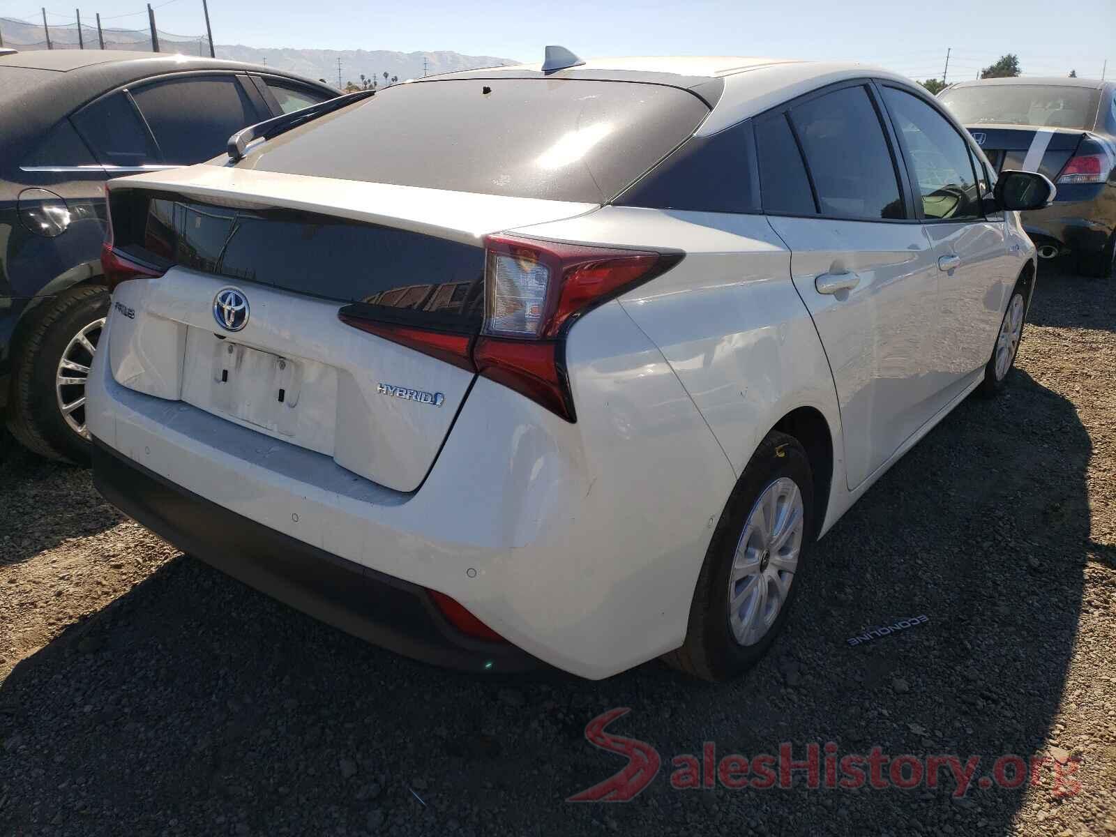 JTDKARFU5K3082555 2019 TOYOTA PRIUS