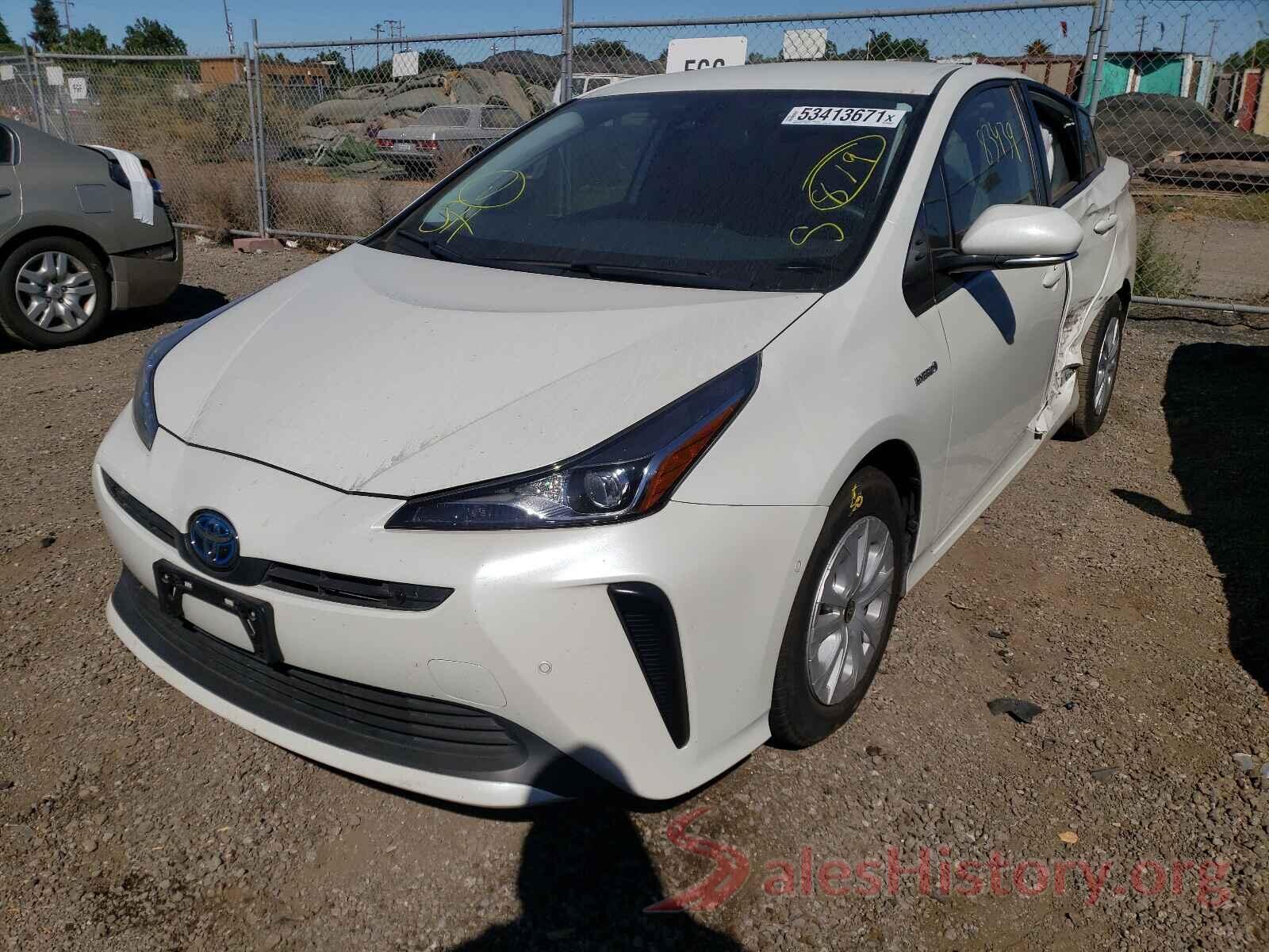 JTDKARFU5K3082555 2019 TOYOTA PRIUS