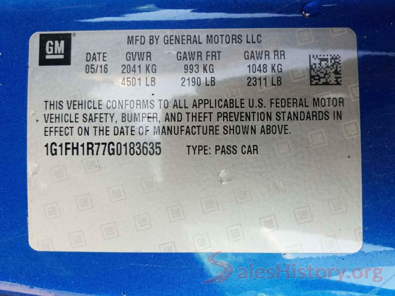 1G1FH1R77G0183635 2016 CHEVROLET CAMARO