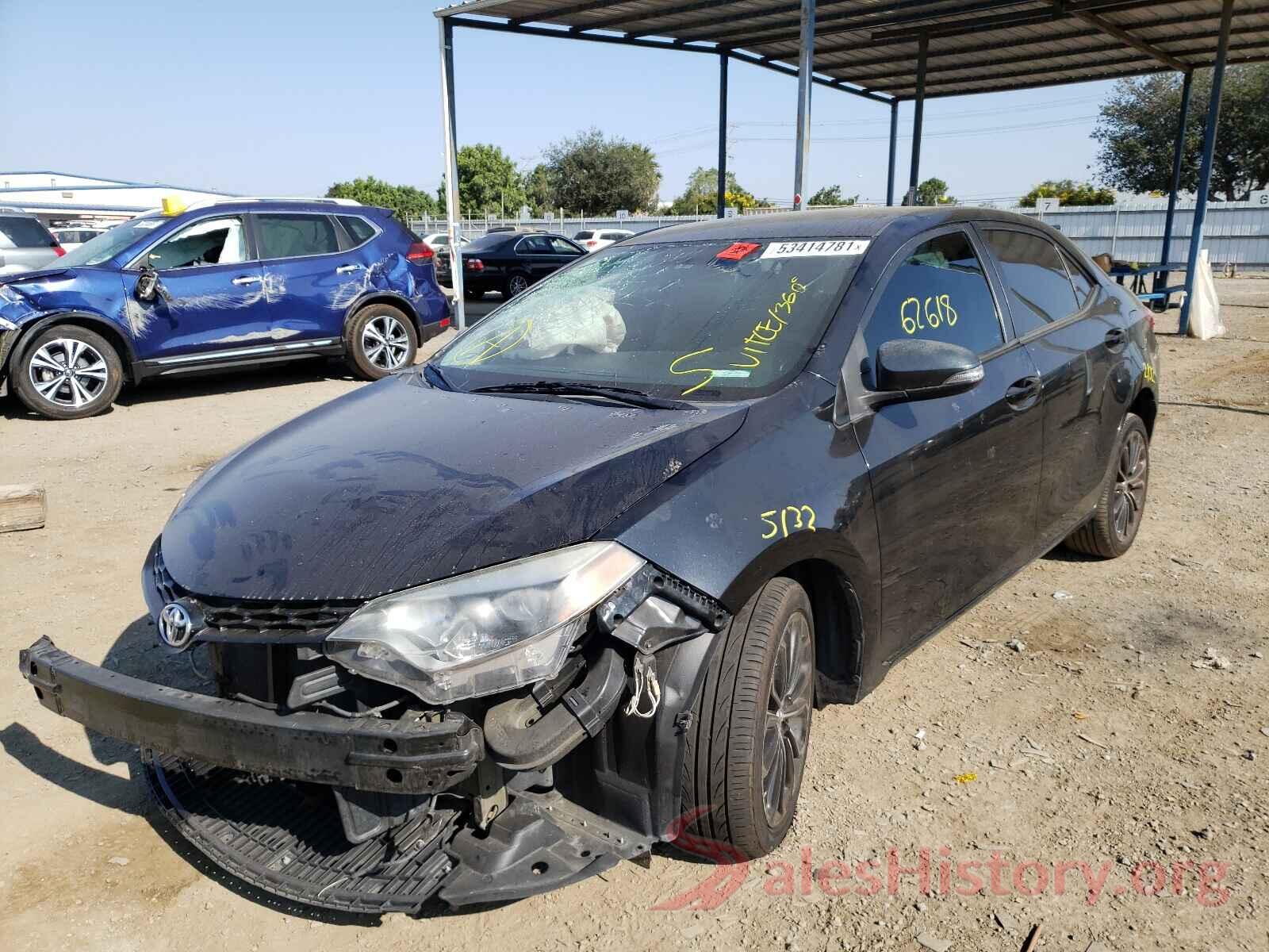 5YFBURHE7GP485612 2016 TOYOTA COROLLA