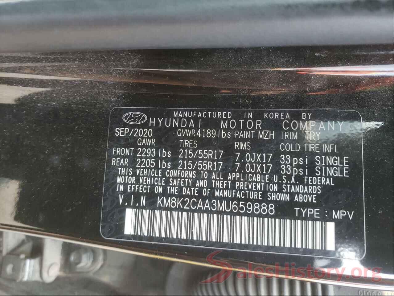 KM8K2CAA3MU659888 2021 HYUNDAI KONA