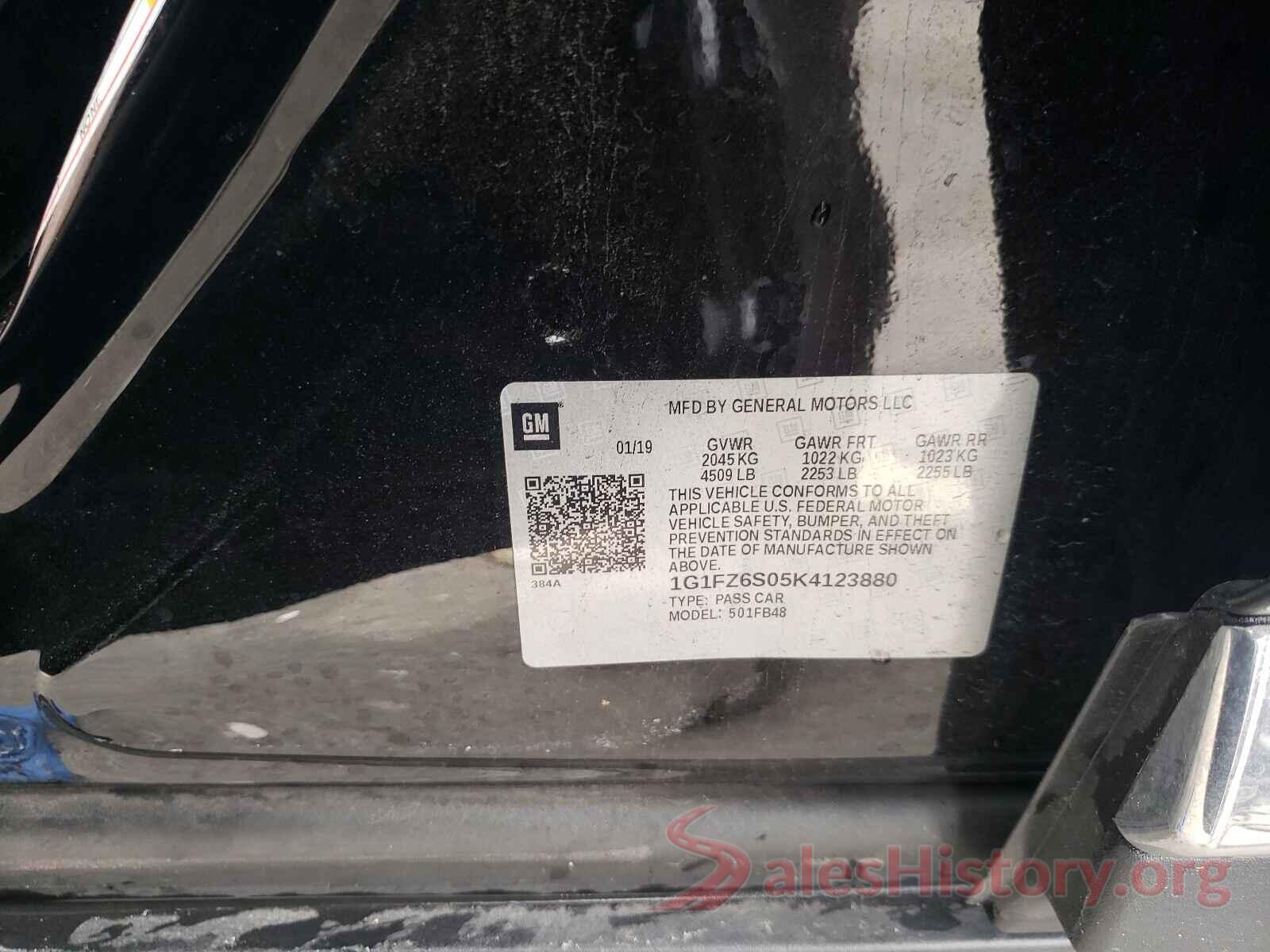 1G1FZ6S05K4123880 2019 CHEVROLET BOLT