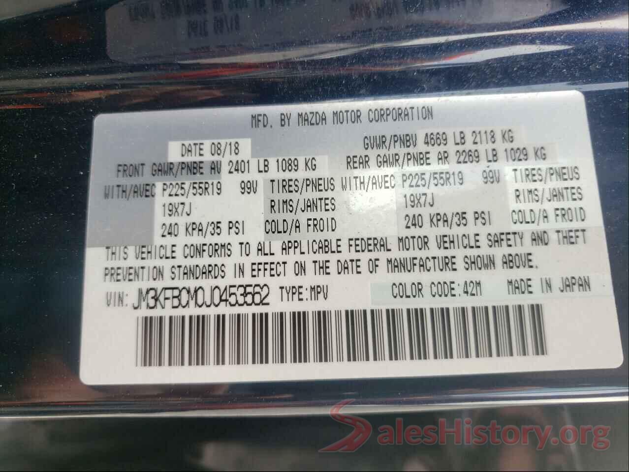 JM3KFBCM0J0453562 2018 MAZDA CX-5