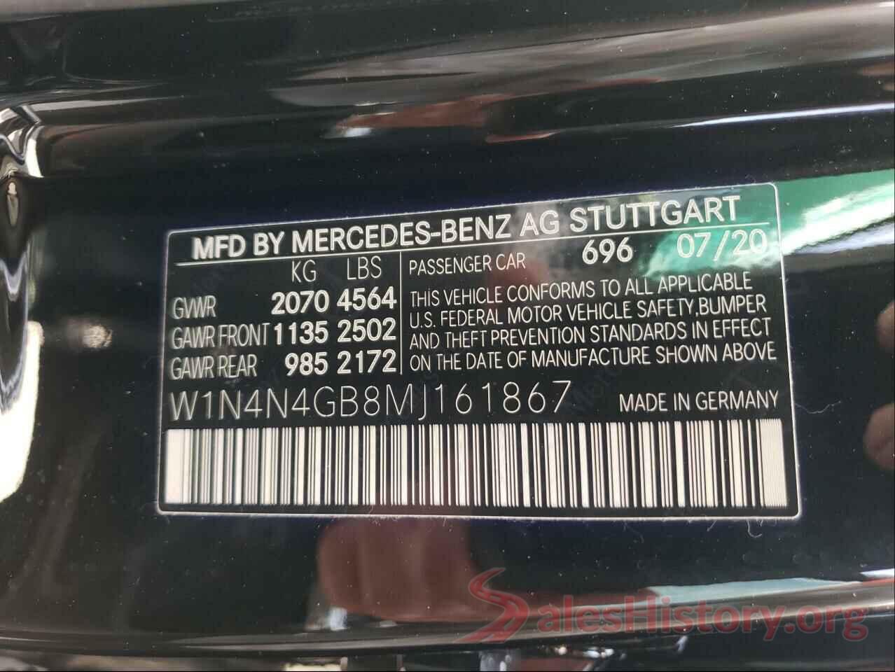 W1N4N4GB8MJ161867 2021 MERCEDES-BENZ GLA-CLASS