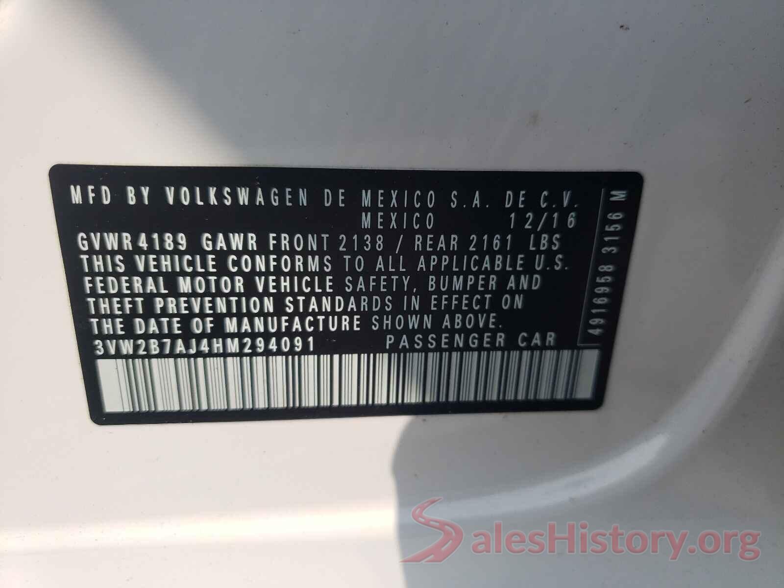 3VW2B7AJ4HM294091 2017 VOLKSWAGEN JETTA