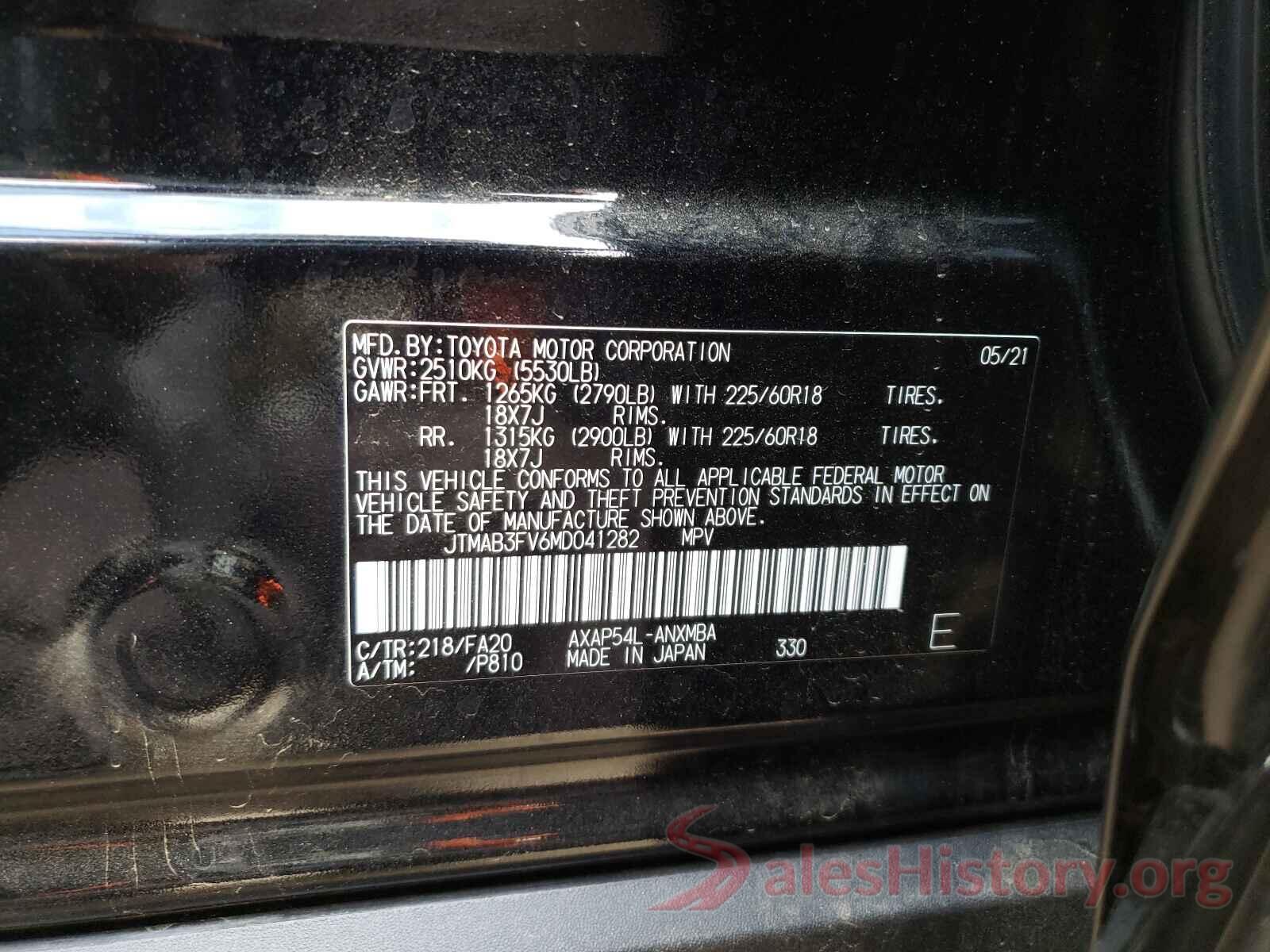 JTMAB3FV6MD041282 2021 TOYOTA RAV4