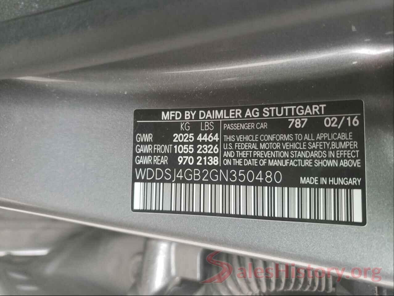 WDDSJ4GB2GN350480 2016 MERCEDES-BENZ CLA-CLASS