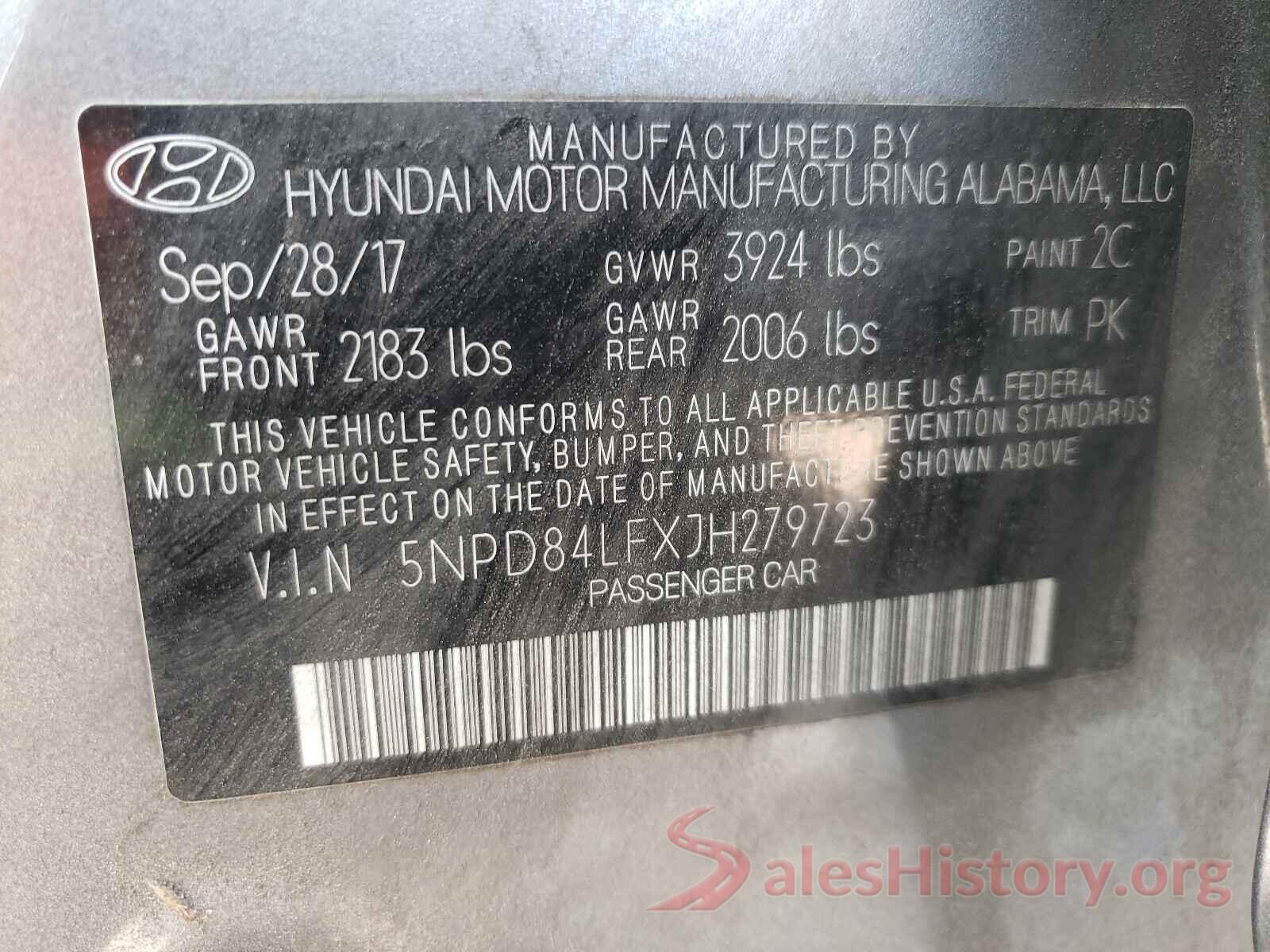 5NPD84LFXJH279723 2018 HYUNDAI ELANTRA