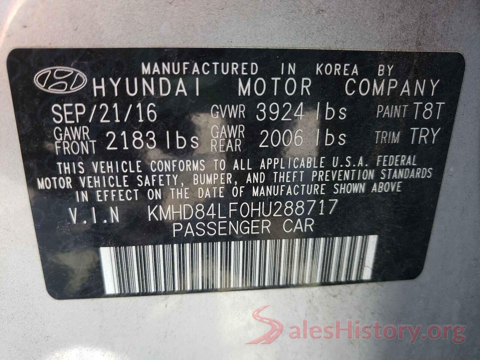 KMHD84LF0HU288717 2017 HYUNDAI ELANTRA