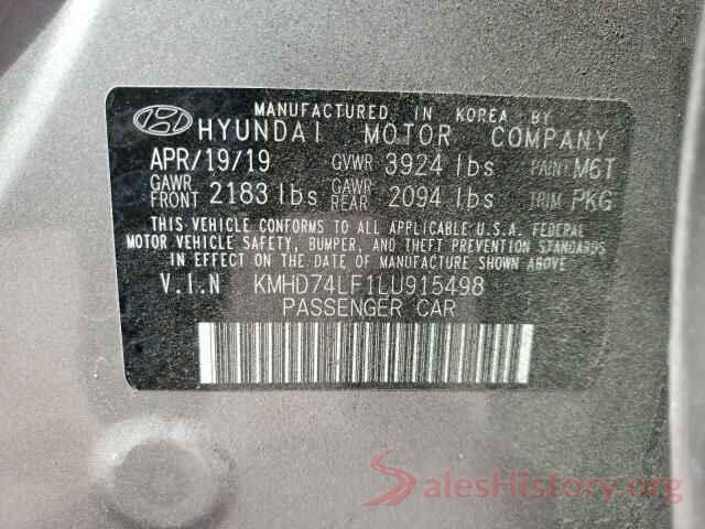 KMHD74LF1LU915498 2020 HYUNDAI ELANTRA