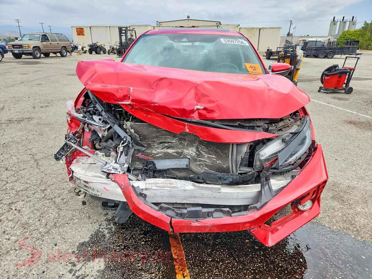 2019 HONDA CIVIC VIN JHMFC1F98KX013777, rear view