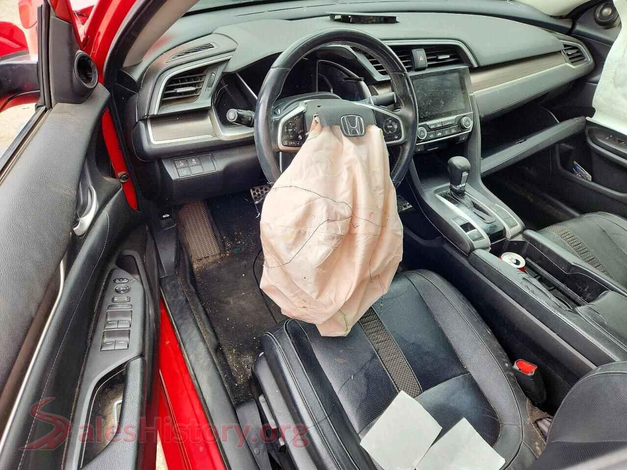 2019 HONDA CIVIC VIN JHMFC1F98KX013777, interior dashboard