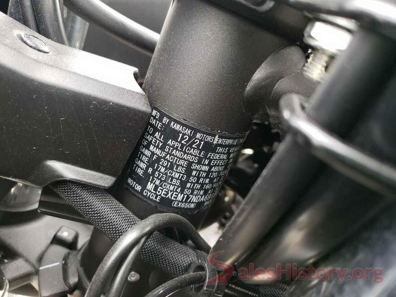 ML5EXEM17NDA69184 2022 KAWASAKI EX650 M