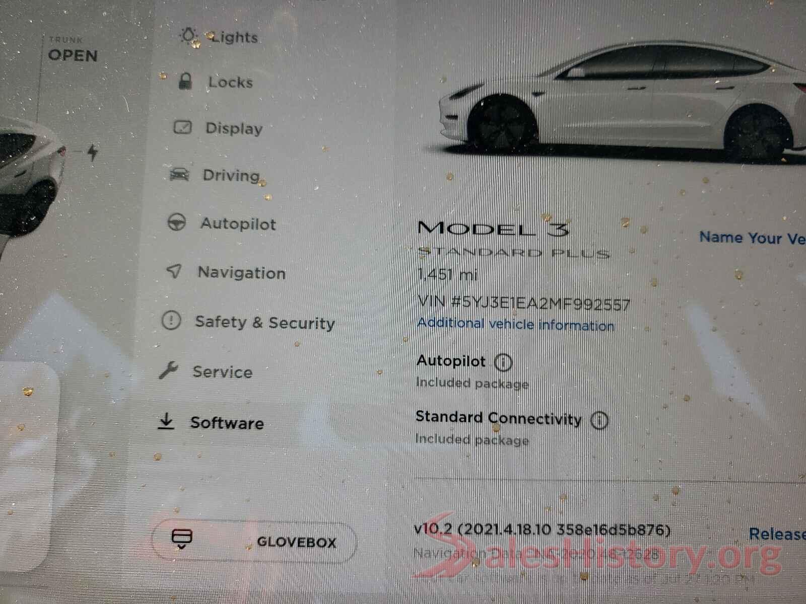 5YJ3E1EA2MF992557 2021 TESLA MODEL 3