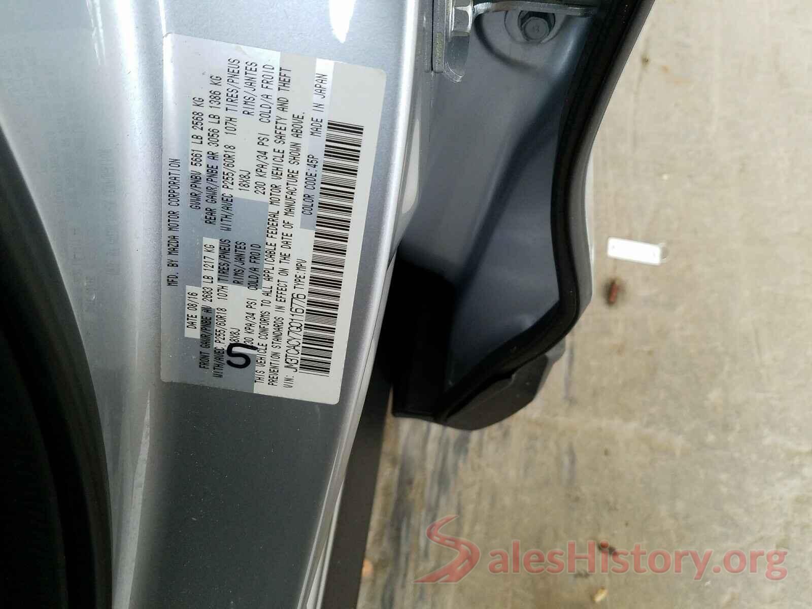 JM3TCACY7G0116776 2016 MAZDA CX-9