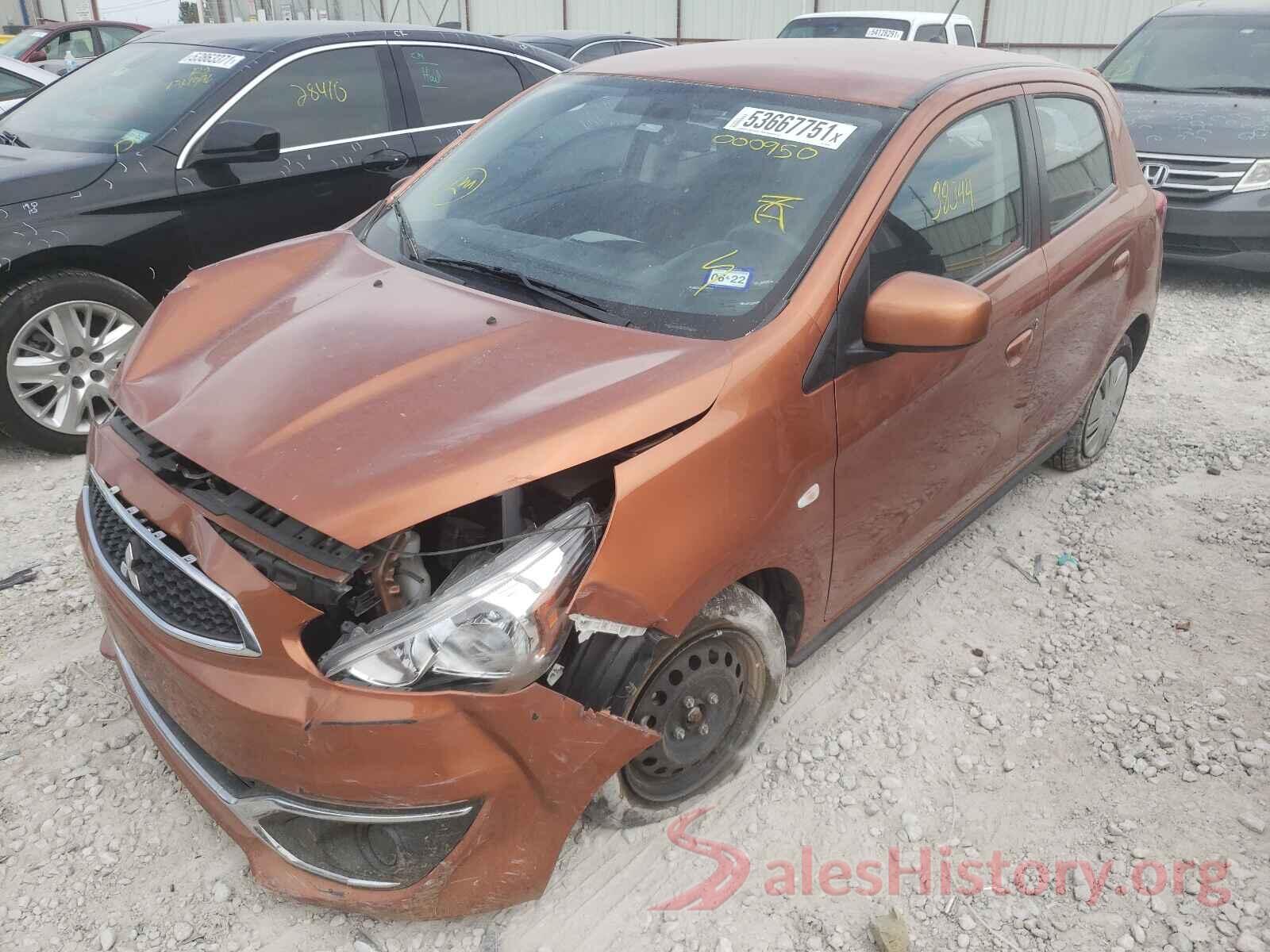 ML32A3HJ0KH000950 2019 MITSUBISHI MIRAGE