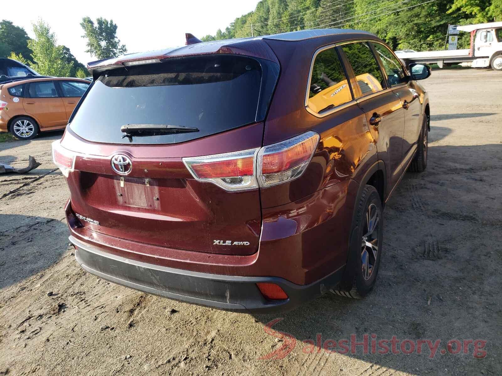 5TDJKRFH5GS314783 2016 TOYOTA HIGHLANDER