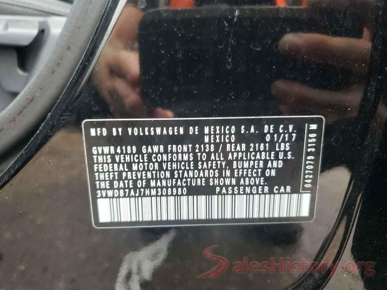 3VWDB7AJ7HM308980 2017 VOLKSWAGEN JETTA