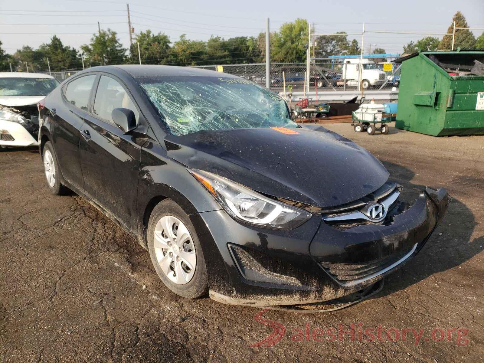 5NPDH4AE8GH737908 2016 HYUNDAI ELANTRA