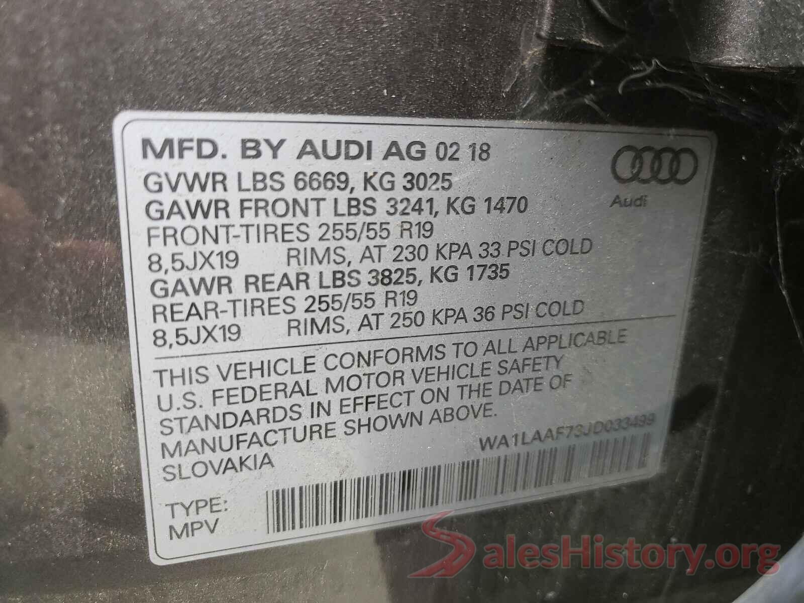 WA1LAAF73JD033499 2018 AUDI Q7