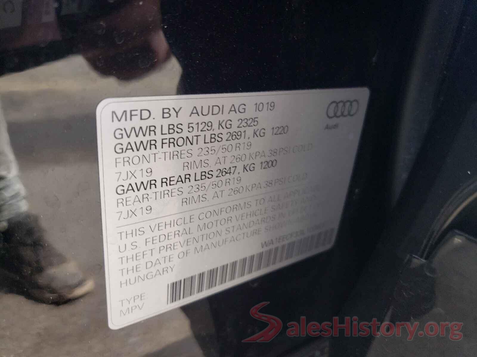 WA1EECF33L1036977 2020 AUDI Q3