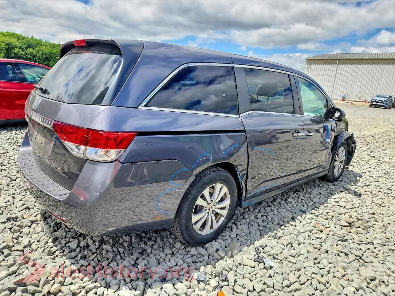 2017 HONDA ODYSSEY VIN 5FNRL5H62HB014676, right side view