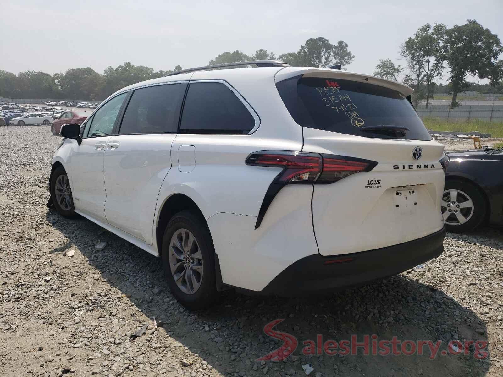 5TDKRKEC3MS031615 2021 TOYOTA SIENNA