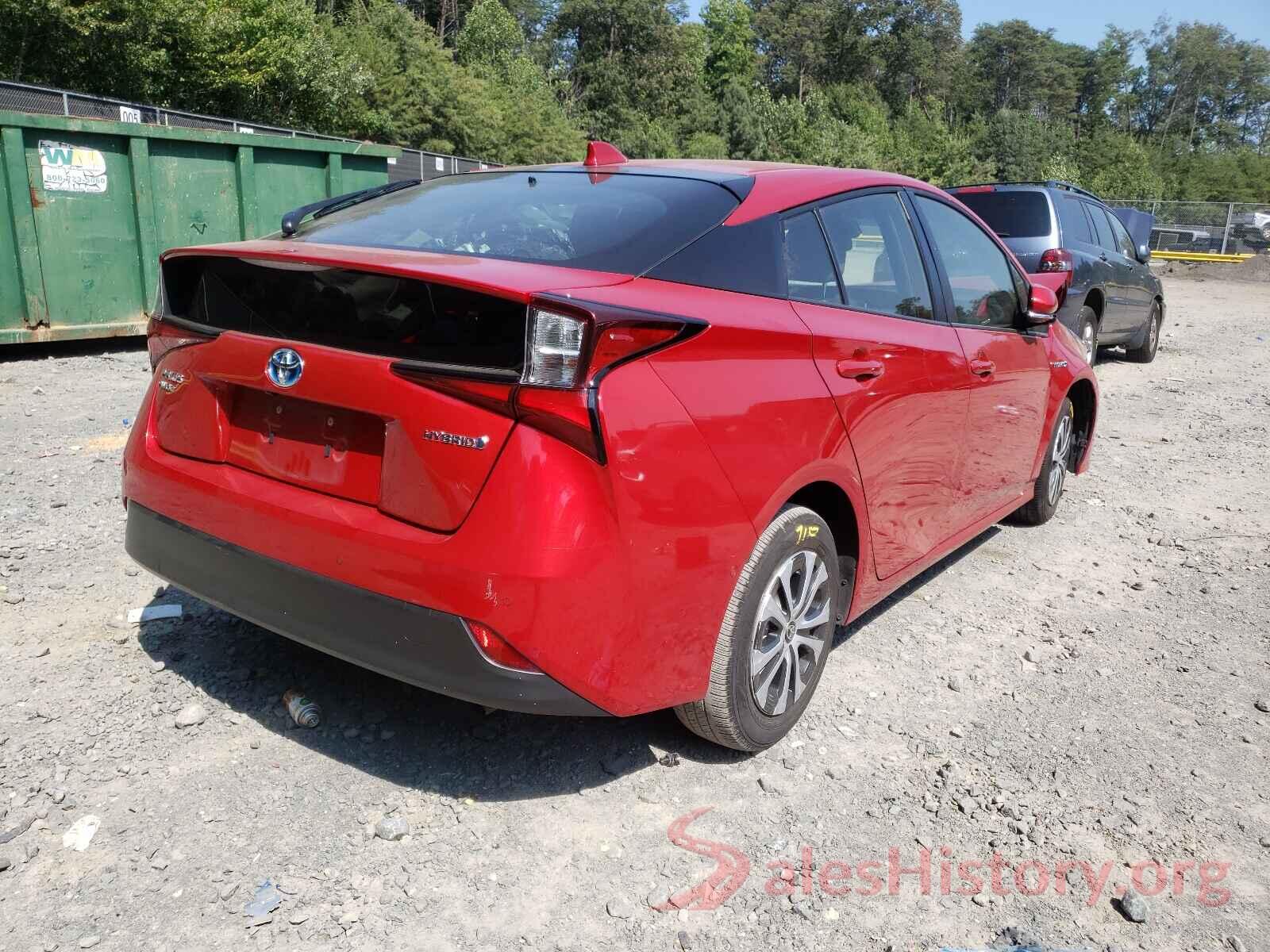 JTDL9RFU2L3016978 2020 TOYOTA PRIUS