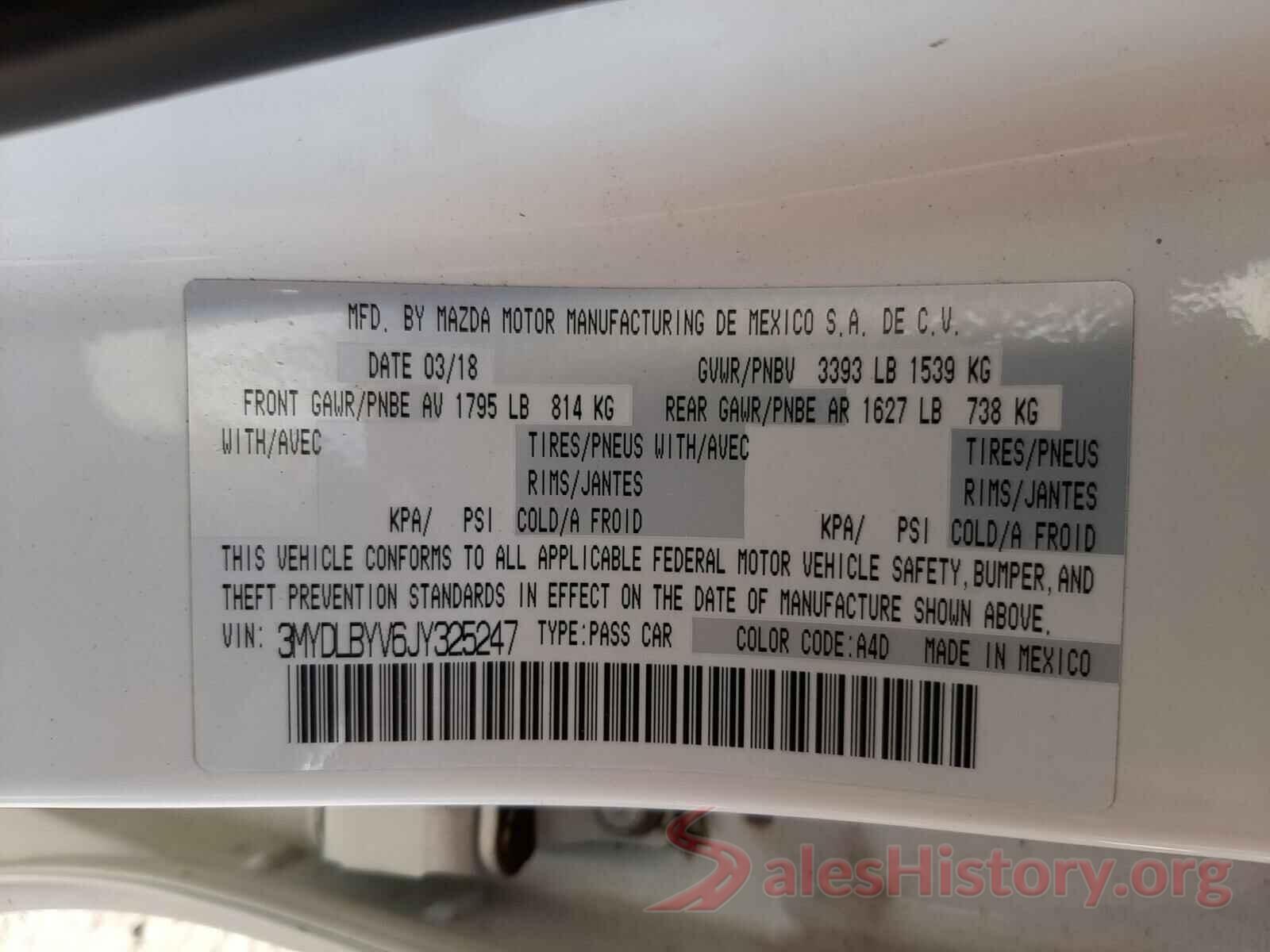 3MYDLBYV6JY325247 2018 TOYOTA YARIS