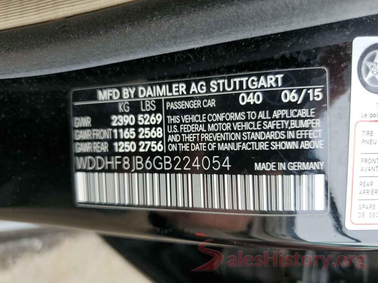 WDDHF8JB6GB224054 2016 MERCEDES-BENZ E-CLASS