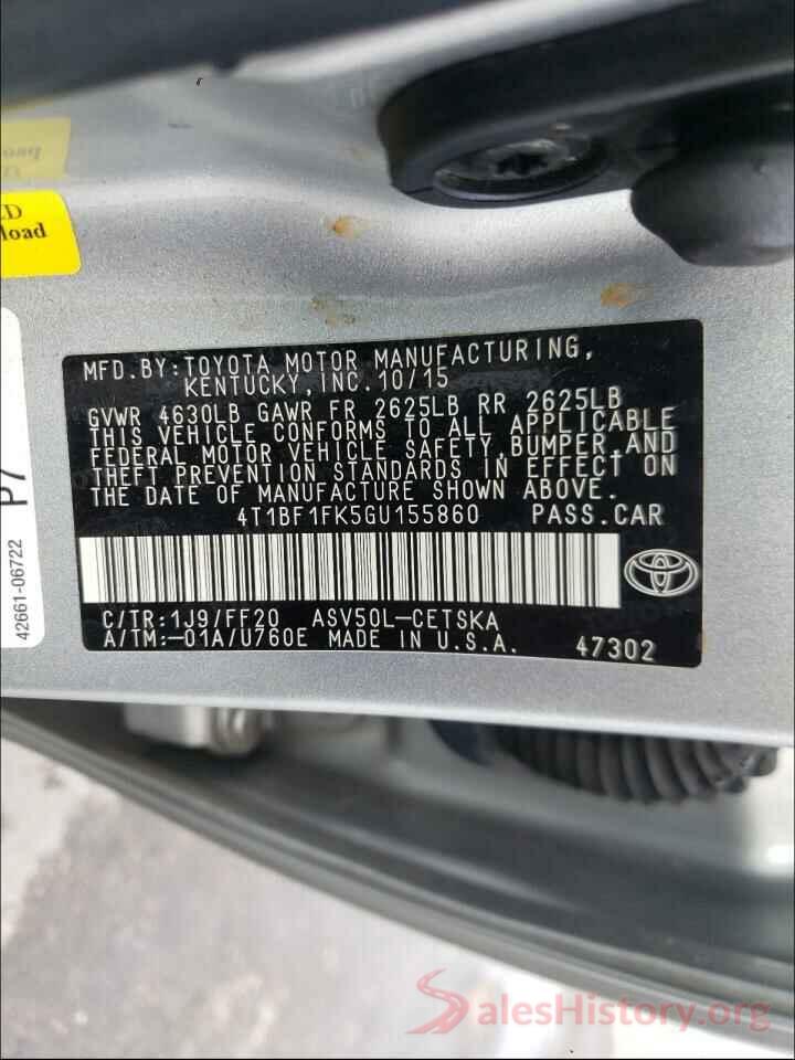 4T1BF1FK5GU155860 2016 TOYOTA CAMRY