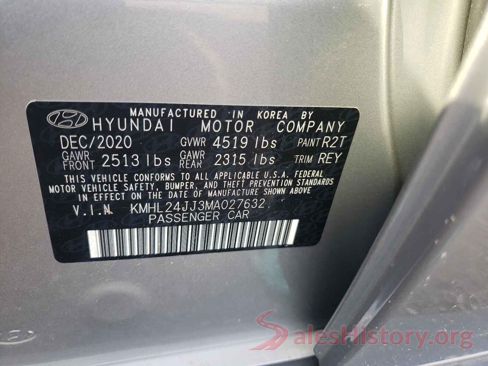 KMHL24JJ3MA027632 2021 HYUNDAI SONATA