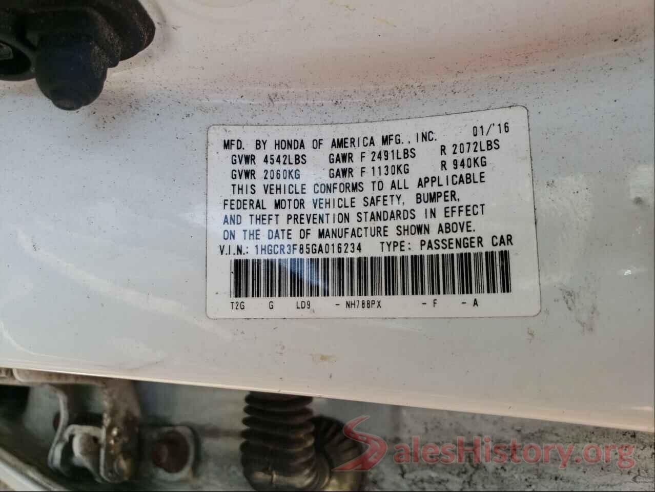 1HGCR3F85GA016234 2016 HONDA ACCORD