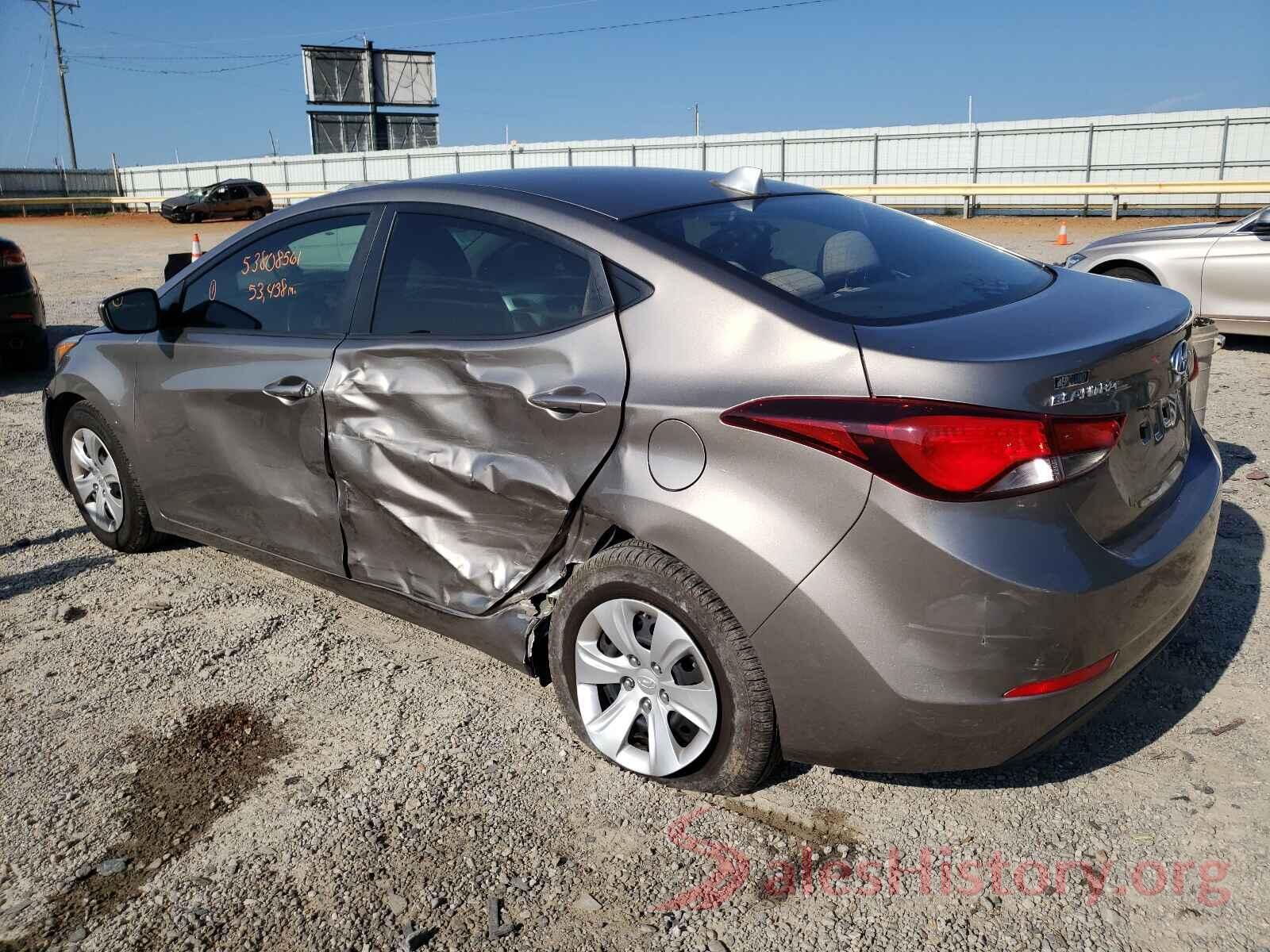 5NPDH4AE1GH665014 2016 HYUNDAI ELANTRA