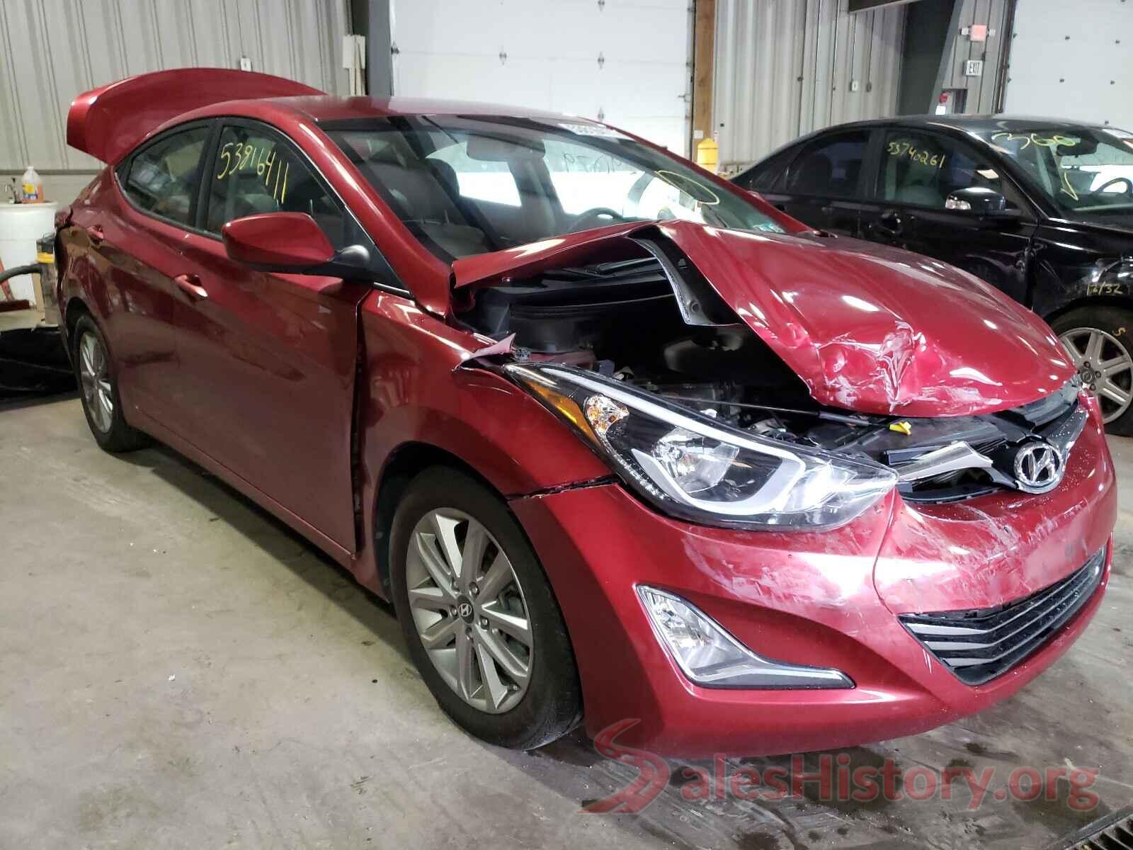 5NPDH4AE4GH689291 2016 HYUNDAI ELANTRA