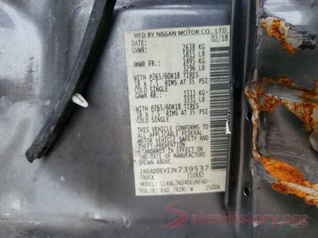 1N6AD0EV1JN739537 2018 NISSAN FRONTIER