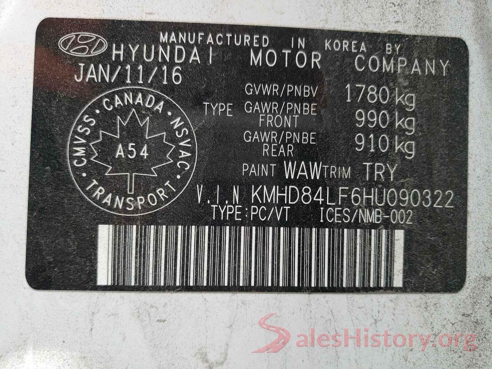 KMHD84LF6HU090322 2017 HYUNDAI ELANTRA