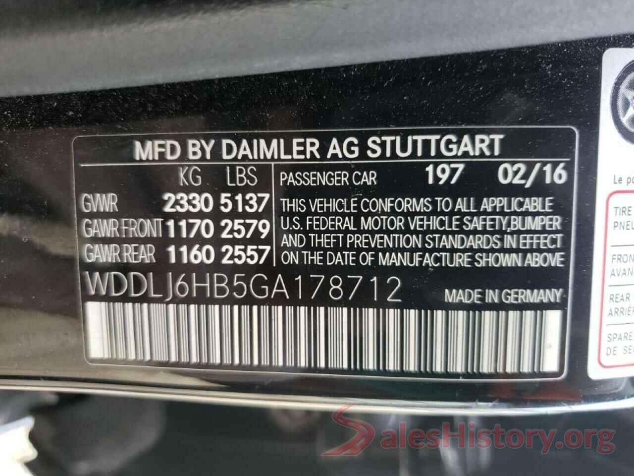 WDDLJ6HB5GA178712 2016 MERCEDES-BENZ CLC-CLASS