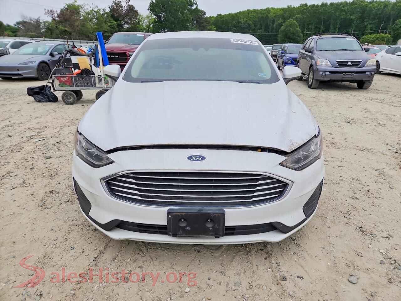 2020 FORD FUSION VIN 3FA6P0HD9LR105112, rear view