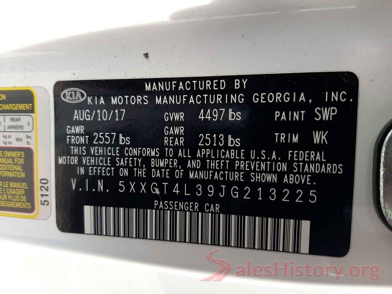 5XXGT4L39JG213225 2018 KIA OPTIMA