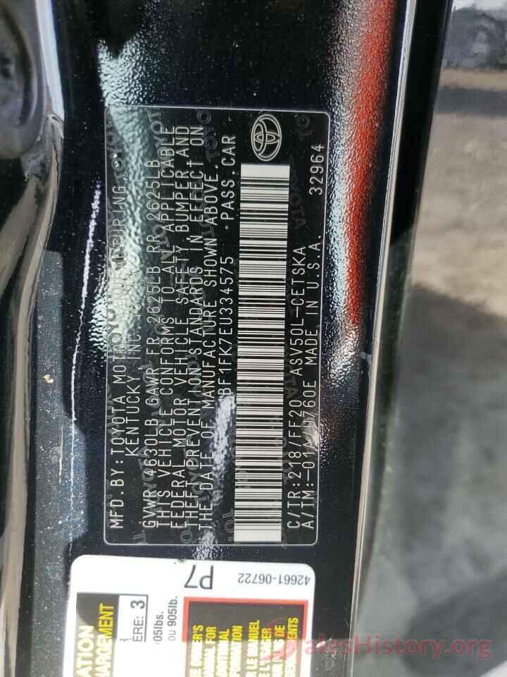 4T1BF1FK7EU334575 2014 TOYOTA CAMRY