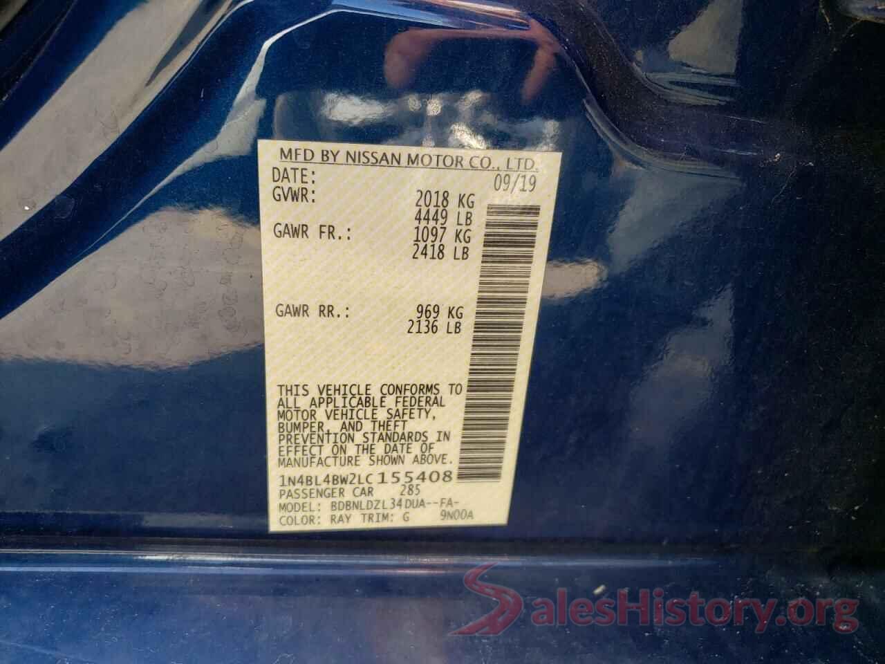 1N4BL4BW2LC155408 2020 NISSAN ALTIMA