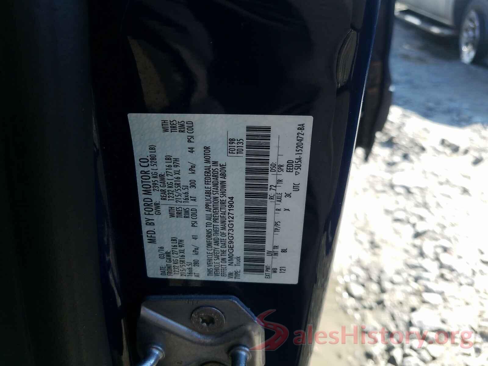 NM0GE9G73G1271904 2016 FORD TRANSIT CO