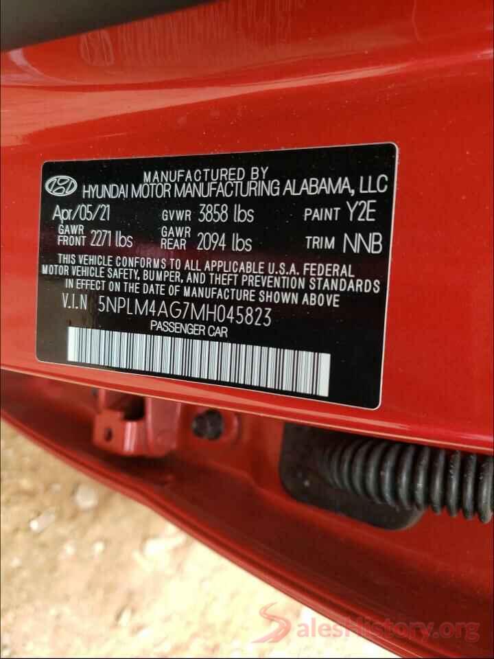 5NPLM4AG7MH045823 2021 HYUNDAI ELANTRA