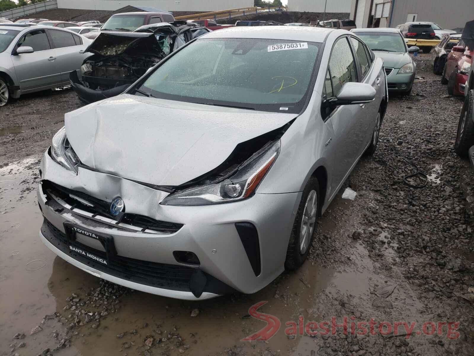 JTDKARFU5K3077694 2019 TOYOTA PRIUS