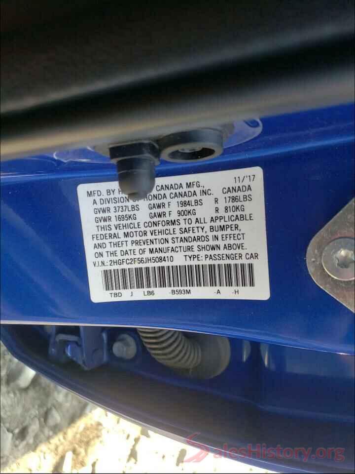 2HGFC2F56JH508410 2018 HONDA CIVIC