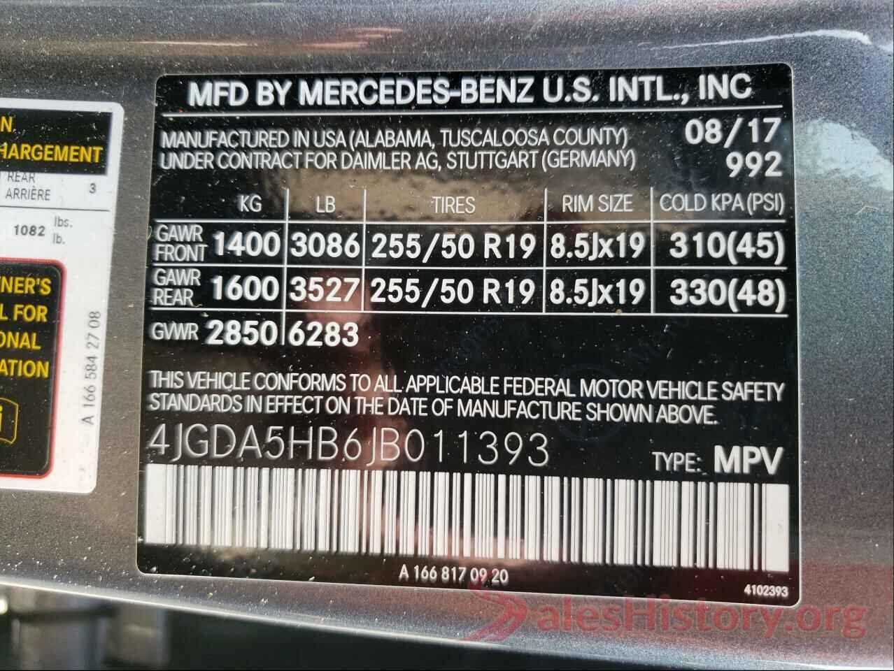 4JGDA5HB6JB011393 2018 MERCEDES-BENZ GLE-CLASS