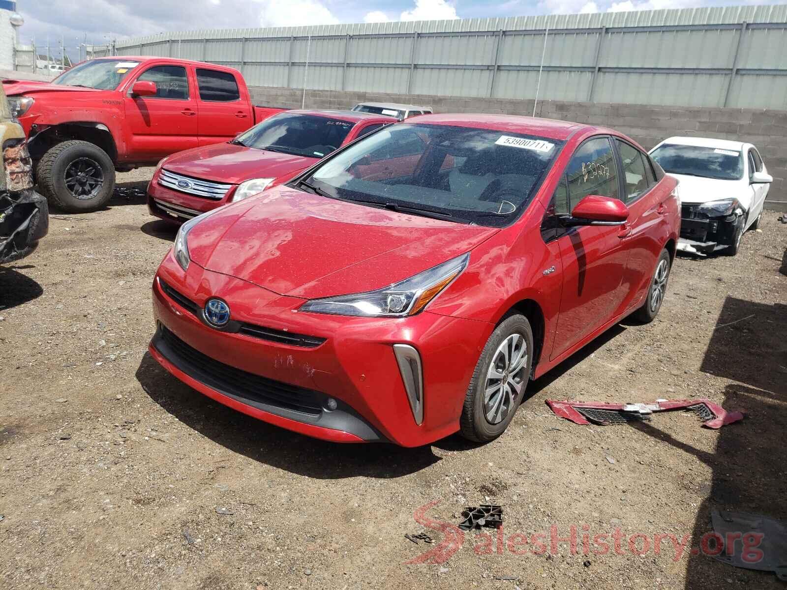 JTDL9RFU5K3002555 2019 TOYOTA PRIUS